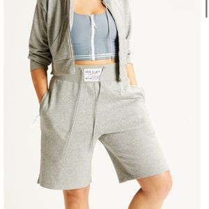 Adam Selman Sport Heather Grey Hi Rise Sweatshort